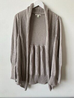 Banana Republic Open Knit Cardigan XL | Draped Open Front Sweater